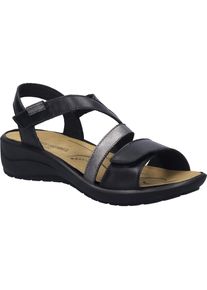 Sandale Josef Seibel "Annecy 12, schwarz-kombi", Damen, Gr. 40, schwarz (schwarz, kombi), Obermaterial: 100% Rindsleder Leather cow., Schuhe Sandale