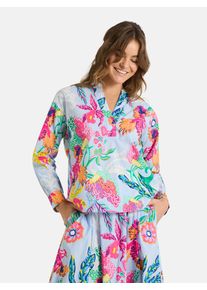 LIEBLINGSST&Uuml;CK Klassische Bluse LIEBLINGSST&Uuml;CK "EdanaL", Damen, Gr. 38, blau (430p1, light blau), 100% Baumwolle, Obermaterial: 100% Baumwolle CO., normal, V-Ausschnitt, Blusen Klassische Bluse