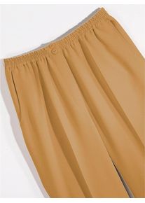 Schlupfhose Classic Basics, Damen, Gr. 50, Normalgr&ouml;&szlig;en, gelb (ocker), 62% Polyester, 36% Viskose, 2% Elasthan, unifarben, lang, Hosen Schlupfhose