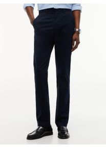 Chinohose Tommy Hilfiger "Chino Bleecker 1985 PIMA CO", Herren, Gr. 40, L&auml;nge 36, blau, Twill, Obermaterial: 96% Baumwolle, 4% Elasthan, normal, Hosen Chinohose
