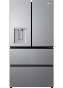 Haier Multi Door "HFR59F18CWMM", Energieeffizienz: C, edelstahl, platin, B:90,5cm H:182,5cm T:73,8cm, K&uuml;hlschr&auml;nke, Wasserdispenser mit Tank, Multi Door