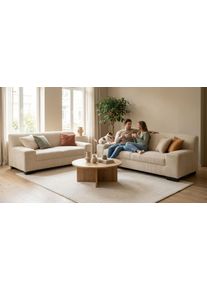 Polstergarnitur OTTO HOME "Faxe aus 2-Sitzer und 3-Sitzer", creme, H:74cm T:85cm, 90% Polyester, 10% Nylon, Sitzm&ouml;bel-Sets, Polstergarnitur, aus haustierfreundlichem Pet Friendly Cord