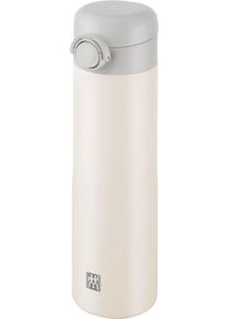 Thermoflasche Zwilling "Thermo Plus", beige (cream), H:22,5cm, Edelstahl, Trinkflaschen, Thermoflasche, Edelstahl, Doppelwandig, Auslaufsicher