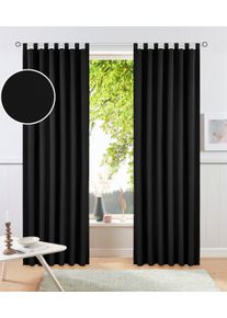 Vorhang OTTO HOME "Raja" Gr. 4, anthrazit, B:140cm H:245cm, Polyester, Recyceltes Material, Gardinen, Vorhang, 2er-Set, Bestseller, einfarbig, modern, pflegeleichte Mikrofaser