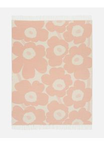 Wohndecke Marimekko "UNIKKO", rosa (pink), B:130cm L:180cm, Baumwolle, Wolle, Wohndecken, Wohndecke, 130x180 cm