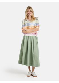 LIEBLINGSST&Uuml;CK A-Linien-Rock LIEBLINGSST&Uuml;CK "RaniaL", Damen, Gr. 46, gr&uuml;n (518, garden gr&uuml;n), Obermaterial: 70% Baumwolle, 27% Polyamid, 3% Elasthan, Obermaterial: 70% Baumwolle CO. 27% Polyamid PA. 3% Elasthan EL., R&ouml;cke A-Linien-Rock