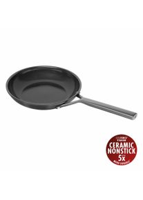 Bratpfanne Zwilling "Milano", schwarz, B:25,3cm H:7,4cm L:47,8cm &Oslash;:24cm, Pfannen, Bratpfanne, Keramik-Antihaftbeschichtung, Induktion, Made in Italy