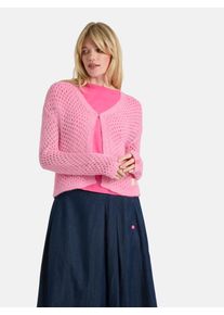 LIEBLINGSST&Uuml;CK Strickjacke LIEBLINGSST&Uuml;CK "SyriL", Damen, Gr. 44, pink (330, pearl), Obermaterial: 32% Baumwolle, 32% Modal, 36% Polyamid, Obermaterial: 36% Polyamid PA. 32% Baumwolle CO. 32% Modal CMD., V-Ausschnitt, Strickjacken Strickjacke