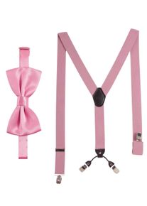 Hosentr&auml;ger MASSI MORINO "Massi Morino Hosentr&auml;ger-Set", Herren, Gr. 1, rosa, Obermaterial: 100% Polyester PES., Hosentr&auml;ger Hosentr&auml;ger, mit Fliege