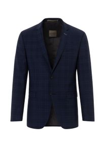 Anzugsakko Benvenuto. "OTHELLO", Herren, Gr. 28, blau (dunkelblau), Obermaterial: 53% Polyester PES. 43% Wolle WO. 4% Elasthan EL. Futter: 51% Acetat CA. 49% Viskose CV., slim fit, V-Ausschnitt, Sakkos Anzugsakko, mit Karo-Design