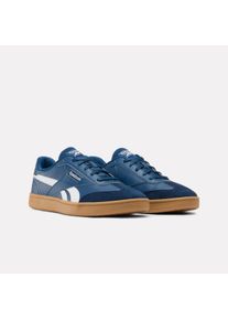 Sneaker Reebok CLASSIC "REEBOK FORTE LOUNGER", Damen, Gr. 38,5, blau (batikblau, ftwrwei&szlig;, gum), Leder, Synthetik, Schuhe Sneaker