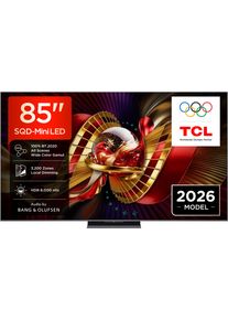 TCL Mini-LED-Fernseher "85C8LX1", Energieeffizienz: E, schwarz, 85 &Prime;, Fernseher, SQD-Mini LED, HDR 6000 Nits, 100%BT.2020, 144Hz, AiPQ Pro,Dolby Vision, Mini-LED-Fernseher