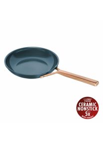 Bratpfanne Zwilling "Milano", blau, B:25,3cm H:7,4cm L:47,8cm &Oslash;:24cm, Pfannen, Bratpfanne, Keramik-Antihaftbeschichtung, Induktion, Made in Italy