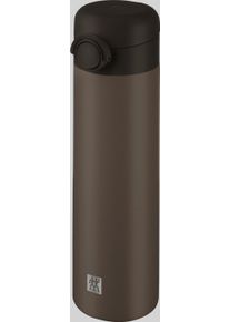 Thermoflasche Zwilling "Thermo Plus", braun (chocolate), H:22,5cm, Edelstahl, Trinkflaschen, Thermoflasche, Edelstahl, Doppelwandig, Auslaufsicher