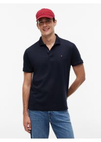 Poloshirt Tommy Hilfiger "LIQUID COTTON ESSENTIAL REG POLO", Herren, Gr. M, blau (desert sky), Jersey, Obermaterial: 100% Baumwolle, Shirts Poloshirt