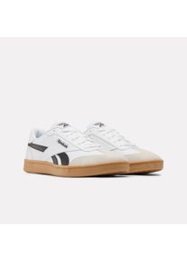 Sneaker Reebok CLASSIC "REEBOK FORTE LOUNGER", Damen, Gr. 45,5, wei&szlig; (ftwrwei&szlig;, schwarz, chalk), Leder, Synthetik, Schuhe Sneaker