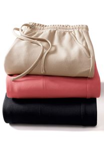 Schlupfhose Classic Basics, Damen, Gr. 21, Kurzgr&ouml;&szlig;en, bunt (schwarz), 95% Polyester, 5% Elasthan, unifarben, lang, Hosen Schlupfhose