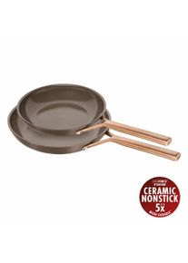 Pfannen-Set Zwilling "Milano", braun, Pfannen, Pfannen-Set, Keramik-Antihaftbeschichtung, Induktion, Made in Italy