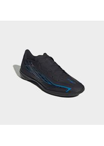 Fu&szlig;ballschuh adidas Performance "F50 HYPERFAST LEAGUE", Gr. 47, core schwarz, core schwarz, lucid ray blau, Synthetik, Textil, Schuhe Fu&szlig;ballschuh, f&uuml;r Hallenboden