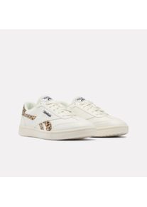 Sneaker Reebok CLASSIC "REEBOK FORTE LOUNGER", Damen, Gr. 42,5, beige (chalk, schwarz, ftwrwei&szlig;), Synthetik, Schuhe Sneaker