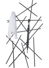 Garderobenleiste SPINDER DESIGN "MATCHES", schwarz, B:100cm H:184cm T:15cm, Edelstahl, Garderobenhalter, Garderobenleiste, Breite 100 cm, H&ouml;he 184 cm