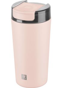 Thermobecher Zwilling "Thermo Plus", rosa (pink), B:8,5cm H:17,5cm, Edelstahl, Trinkgef&auml;&szlig;e, Thermobecher, Edelstahl, Doppelwandig, To-Go, Auslaufsicher