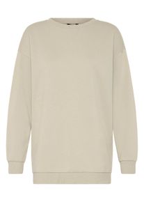 Rundhalspullover oxmo "Rundhalspullover OXHillary", Damen, Gr. L, beige (oyster), Obermaterial: 80% Polyester PES. 20% Baumwolle CO., Pullover Rundhalspullover