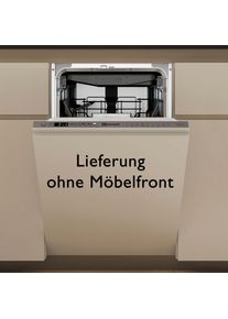 Bauknecht vollintegrierbarer Geschirrsp&uuml;ler, Energieeffizienz: A, wei&szlig; (edelstahl), B:44,8cm H:82cm T:55,5cm, Geschirrsp&uuml;ler, PowerClean Hochdruckd&uuml;sen &ndash; reinigt hartn&auml;ckigste Verschmutzungen, vollintegrierbarer Geschirrsp&uuml;ler