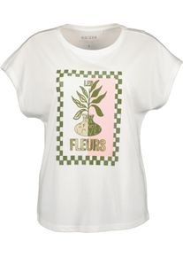 T-Shirt Blue Seven "T-Shirt", Damen, Gr. 42, 0001, wei&szlig;, 50% Baumwolle, 50% Modal, normal, Rundhals, Shirts T-Shirt