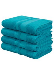 Duscht&uuml;cher OTTO HOME "Vanessa, 4 Duscht&uuml;cher, 70x140cm, in Standard- und Premium-Qualit&auml;t", gr&uuml;n (petrol), B:70cm L:140cm, Walkfrottee, Obermaterial: 100% Baumwolle, Handt&uuml;cher, Duscht&uuml;cher, Handt&uuml;cher mit Bord&uuml;re, 100% Baumwolle, einfarbig, weich