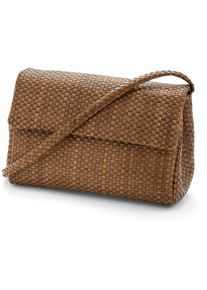 Allan K Lederhandtasche geflochten, hellbraun