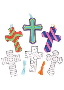 Cross Suncatcher Decorations (Pack of 10) Craft Kits