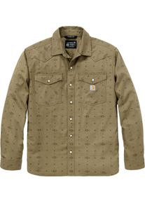 Carhartt Montana Rugged Flex Snap Front, camisa , cor: Verde-Azeitona/Preto (Bf0) , tamanho: XXL