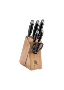 Messerblock HENCKELS BY ZWILLING "Accent", schwarz, B:28cm H:40cm, Messerbl&ouml;cke, Messerblock, Messer mit 3-Nieten-Design-Griffen, Rostfreie Klingen