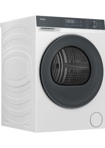Haier W&auml;rmepumpentrockner "HD80-C33637", Energieeffizienz: C, wei&szlig;, B:59,5cm H:84,5cm T:58,6cm, Trockner, Smart AI Automatikprogramm, W&auml;rmepumpentrockner