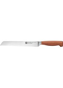 Fleischmesser Zwilling "VIER STERNE Wood", braun, Klingenl&auml;nge 16cm, Holz, Spezialklingenstahl, Kochmesser, Fleischmesser, Made in Germany, Eigeh&auml;rtete Klinge, FSC-Zertifizitiertes Holz