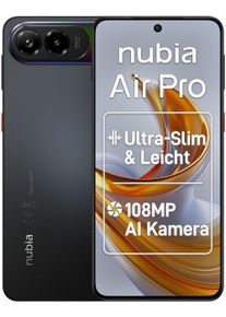 NUBIA Smartphone "Nubia Air Pro 8+512GB", Energieeffizienz: A, schwarz, 512 GB, Mobiltelefone, Smartphone