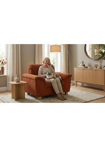 Sessel OTTO HOME "Egedal Sitzbreite 58 cm, Holzf&uuml;&szlig;e", rost, B:120cm H:81cm T:105cm, 90% Polyester, 10% Nylon, Sessel, Sessel, Sessel mit oder ohne Kopfteilverstellung erh&auml;ltlich