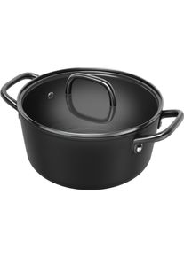 Kochtopf Zwilling "Milano", schwarz, B:25,3cm H:12cm L:33cm &Oslash;:24cm, T&ouml;pfe, Kochtopf, Made in Italy, inkl. Deckel, Keramikbeschichtung, Induktion