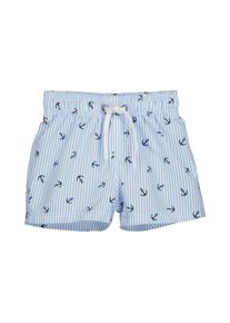 Badehose Blue Seven "Jungen Badehose gestreift", Jungen, Gr. 104/110, blau (5070, hl blau), Polyester, Badehosen Badehose, Alloverdruck