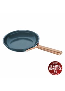 Bratpfanne Zwilling "Milano", blau, B:21,4cm H:6cm L:38,5cm &Oslash;:20cm, Pfannen, Bratpfanne, Keramik-Antihaftbeschichtung, Induktion, Made in Italy