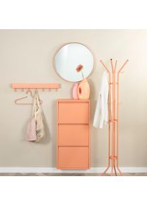 Garderobenst&auml;nder SPINDER DESIGN "Jessy", orange (clay terra), B:40cm H:170cm T:40cm, Stahl, Garderobenst&auml;nder, Garderobenst&auml;nder, Platzsparender Garderobenst&auml;nder aus Stahl, 8 Haken & Schirmst&auml;nder