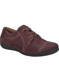 Schn&uuml;rschuh Josef Seibel "Fergey 20, plum", Damen, Gr. 41, lila (plum), Obermaterial: 100% Rindsleder Leather cow., Schuhe Schn&uuml;rschuh