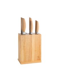 Messerblock HENCKELS BY ZWILLING "Pakka", braun, B:25cm H:37cm, Messerbl&ouml;cke, Messerblock, Pakka-Holz-Griffe, Rostfreie Klingen