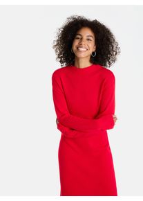 LIEBLINGSST&Uuml;CK Strickkleid LIEBLINGSST&Uuml;CK "LillemorL", Damen, Gr. 42, N-Gr, rot (365, rot), 38% Viskose, 47% Wolle, 10% Polyamid, 5% Kaschmir, Obermaterial: 47% Wolle mw. 38% Viskose CV. 10% Polyamid PA. 5% Kaschmir WS., normal, Rundhals, Kleider Strickkleid