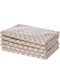 Geschirrtuch OTTO HOME "Keersten Premium", beige (sand), B:50cm L:70cm, Geschirrt&uuml;cher, Geschirrtuch, hochwertig, Grubentuch, 100 % Baumwolle, 5er-Set, 65 &times; 50 cm, Topseller