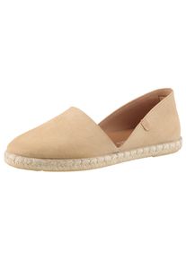 Espadrille VERBENAS "CARMEN SERRAJE", Damen, Gr. 35, beige (sand), Veloursleder, Schuhe Espadrille, Sommerschuh, Schlappen mit Jute-Rahmen, Topseller