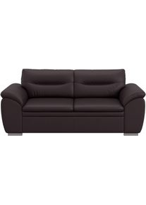 2,5-Sitzer COTTA "Leandra", braun, Sofas, B/H/T: 205cm x 88cm x 90cm, Leder PAMPAS, NaturLEDER: Bitte beachten Sie, dass Lederbez&uuml;ge mehr N&auml;hte aufweisen als Stoffbez&uuml;ge.;Kunstleder Softlux;NaturLEDER (echtes Rindsleder) Die R&uuml;ckseite bei Naturlederprodukten ist mit Spannstoff bezogen.;Luxus-Microfaser (100% Polyester), 2 5-Sitzer, Polstergarnitur, auch als Set erh&auml;ltlich, B:205cm H:88cm T:90cm