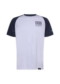 Crosshatch Heren T-shirt van katoen met Bretsby-logo (Marine)
