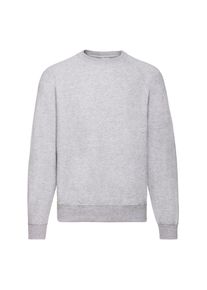 Fruit of the Loom Uniseks Klassiek Heather Raglan Sweatshirt voor volwassenen (Grijs)